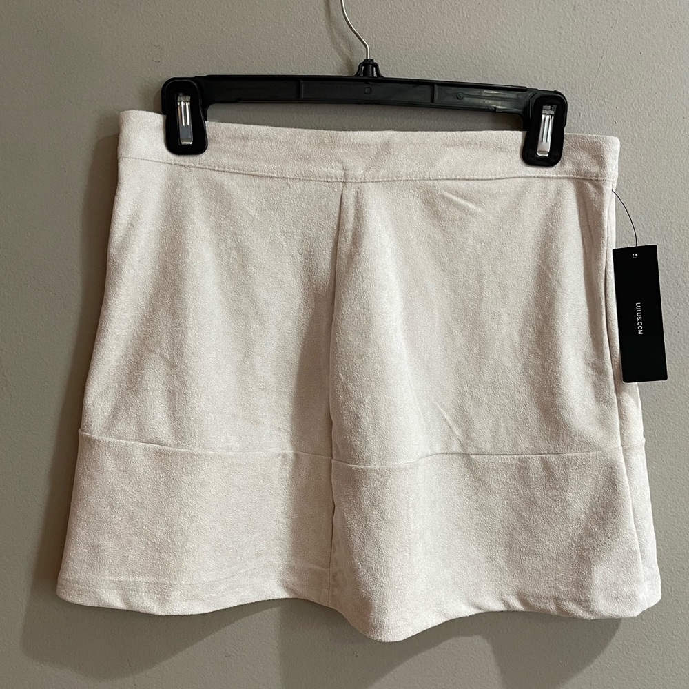 Shenandoah Beige Suede Mini Skirt- Lulus